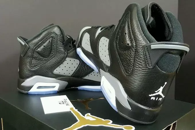 Air Jordan 6 GS E zezë Cool Gri E bardhë