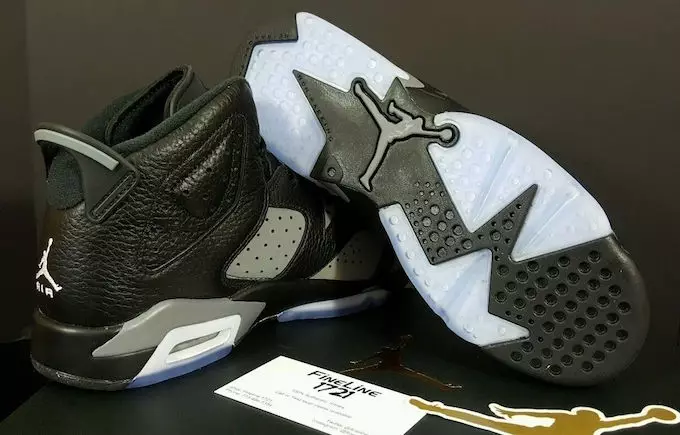 Air Jordan 6 GS Nyeusi Cool Grey White