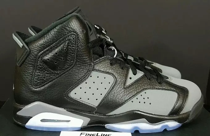 Air Jordan 6 GS E zezë Cool Gri E bardhë