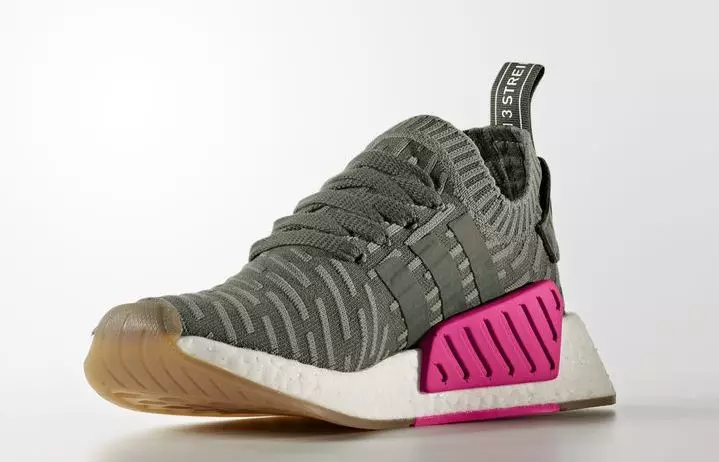 Adidas NMD R2 Primeknit Olive Pink BY9953