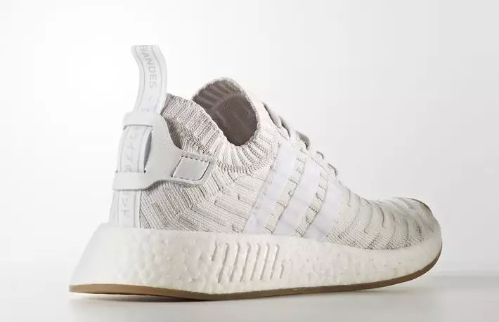 Adidas NMD R2 Primeknit White Pink BY9954