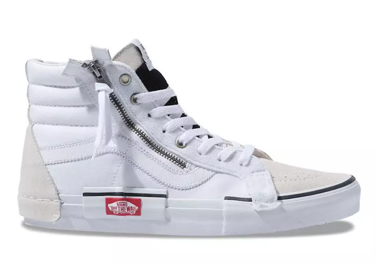 Vans Sk8-Hi Reissue დეკონსტრუირებული თეთრი შავი