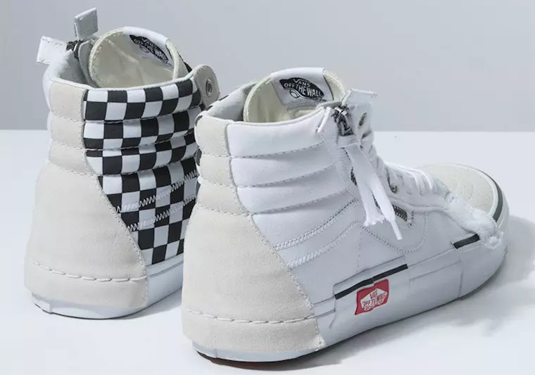 Vans Sk8-Hi Reissue დეკონსტრუირებული თეთრი შავი