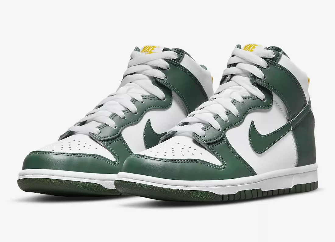 Nike Dunk High GS Blancas Verdes Doradas DV7072-300 Fecha de lanzamiento