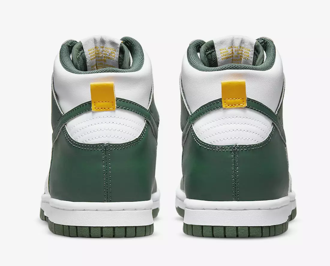 Nike Dunk High GS White Green Gold DV7072-300 Шығарылған күні