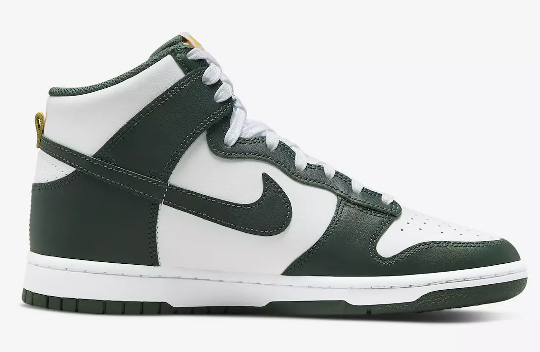 Date de sortie de la Nike Dunk High Blanche Vert Or DD1399-300