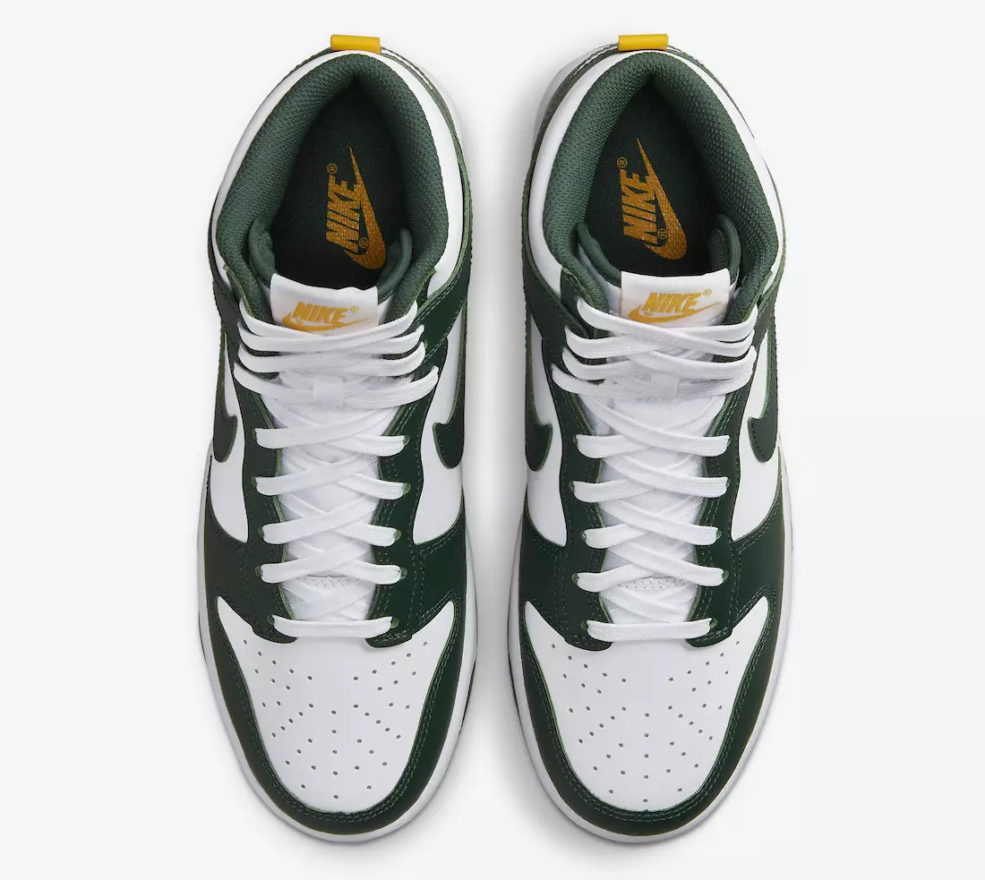 Nike Dunk High White Green Gold DD1399-300 väljalaskekuupäev