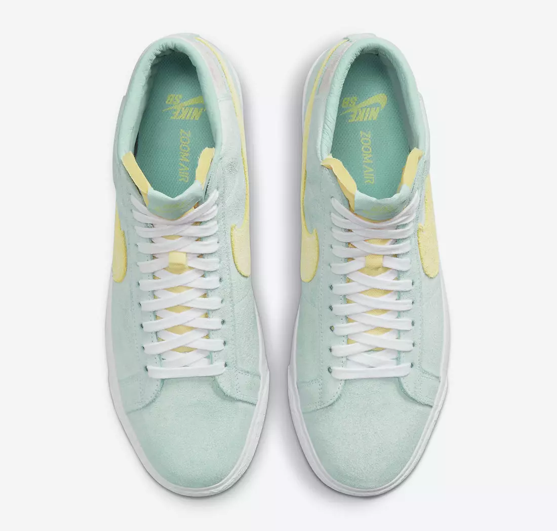 Nike SB Blazer Mid Light Dew Citron Green Glow DA1839-300 Utgivelsesdato