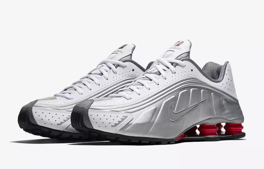 Nike Shox R4 OG 2018 Bianca Cometa Rosso Nero Metallico Argento BV1111-100 Data di rilascio Prezzo