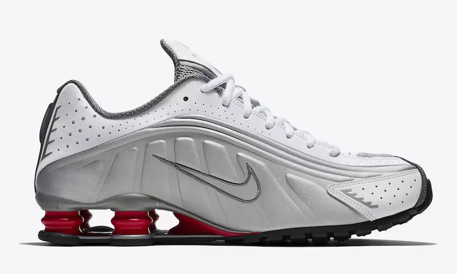 Nike Shox R4 OG 2018 Blanc Comet Rouge Noir Métallique Argent BV1111-100 Date de Sortie Prix