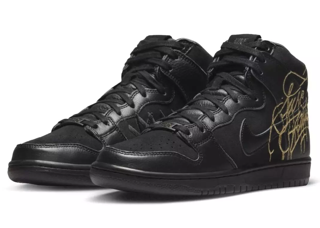 FAUST Nike SB Dunk High שחור מתכתי זהב DH7755-001 תאריך יציאה