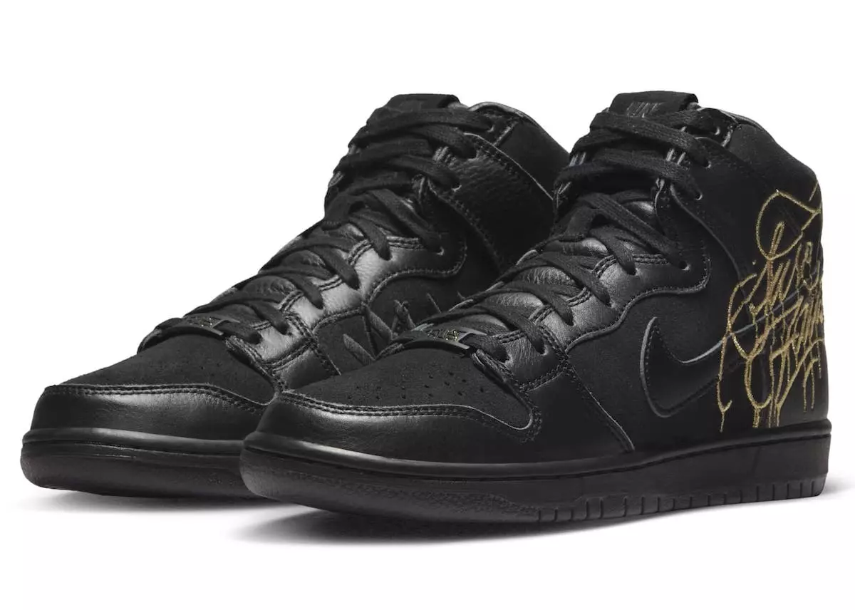 FAUST Nike SB Dunk High Black Metallic Gold DH7755-001 Datum vydání