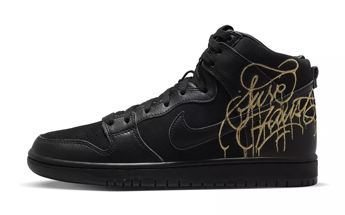 FAUST Nike SB Dunk High Black Metallic Gold DH7755-001 Шығарылған күні