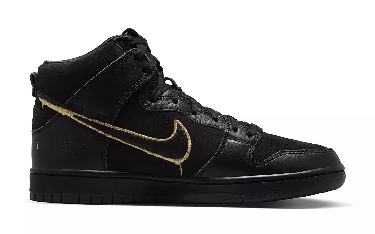 FAUST Nike SB Dunk High Black Metallic Gold DH7755-001 Datum vydání