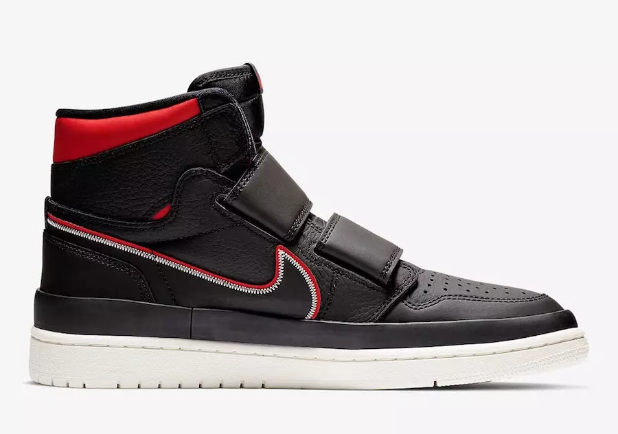 Air Jordan 1 Жоғары қос бау қара қызыл AQ7924-016 Шығарылған күні