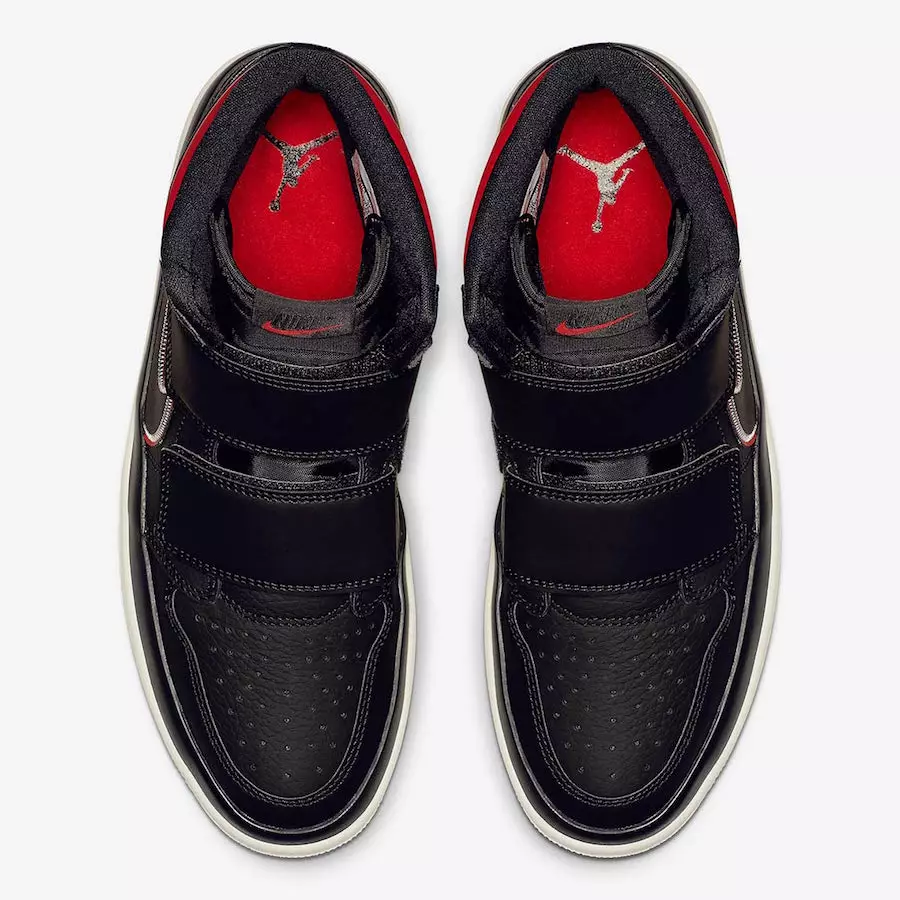 Tarehe ya Kutolewa ya Air Jordan 1 ya Juu ya Kamba Mbili Nyeusi Nyekundu AQ7924-016