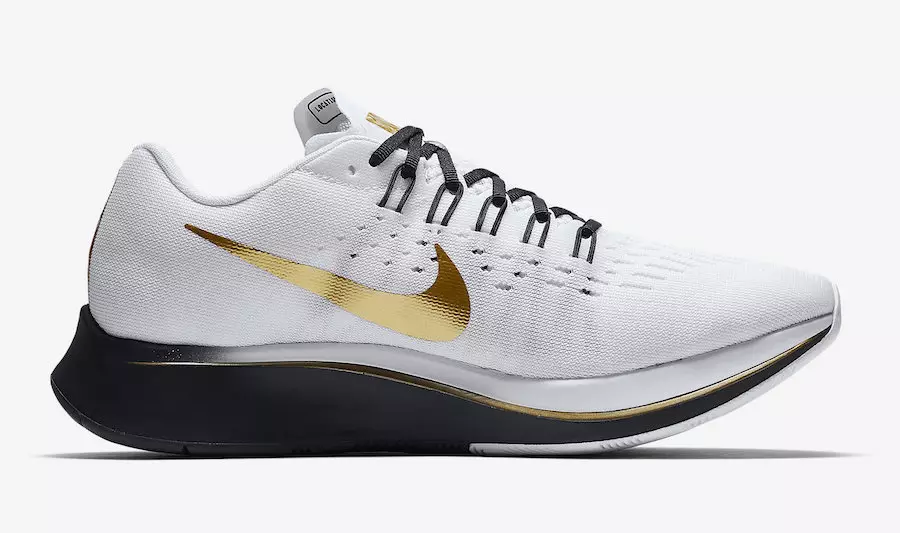 Nike Zoom Fly Vit Svart Metallic Guld 880848-006 Utgivningsdatum