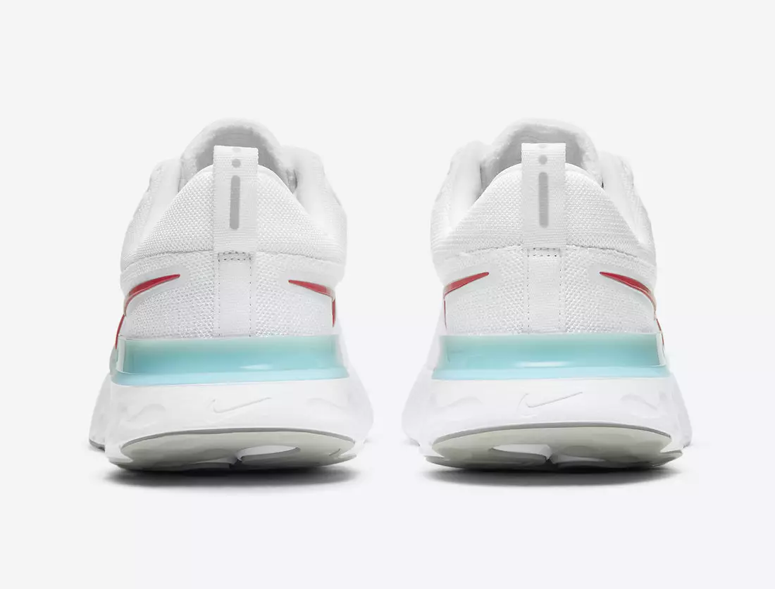 Nike React Infinity Run Flyknit 2 White Glacier Ice Photon Dust Chile Red CT2357-102 Release Date