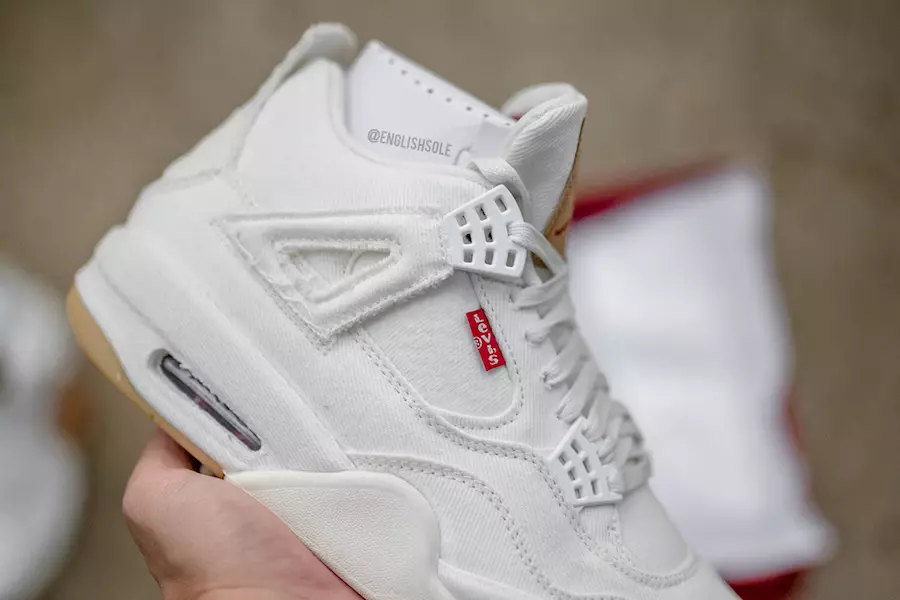 White Denim Levis Air Jordan 4 julkaisupäivä