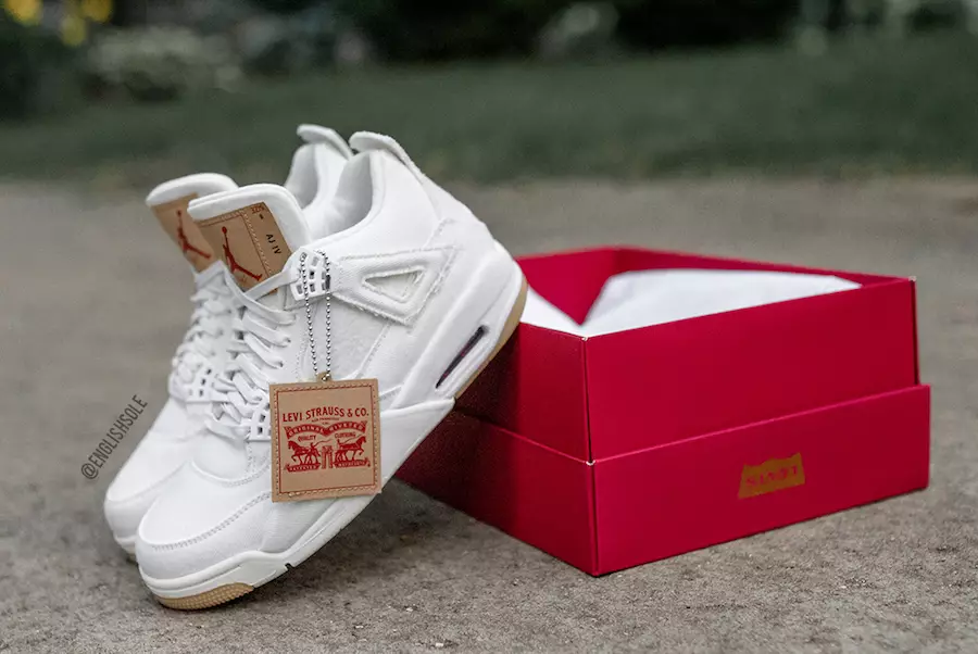 White Levis Air Jordan 4 Release Datum