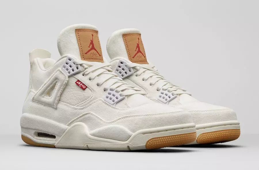 Levis x Air Jordan 4 အဖြူရောင် Denim AO2571-100