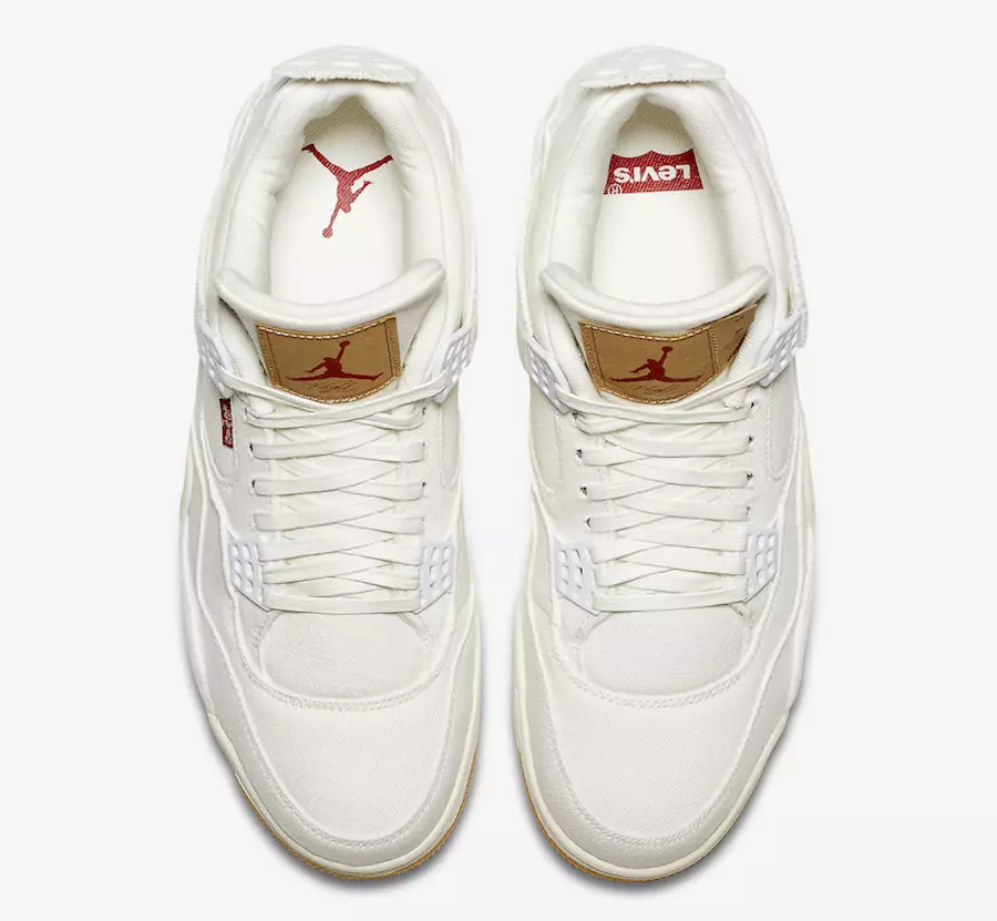 Levis Air Jordan 4 White Թողարկման ամսաթիվ AO2571-100-4