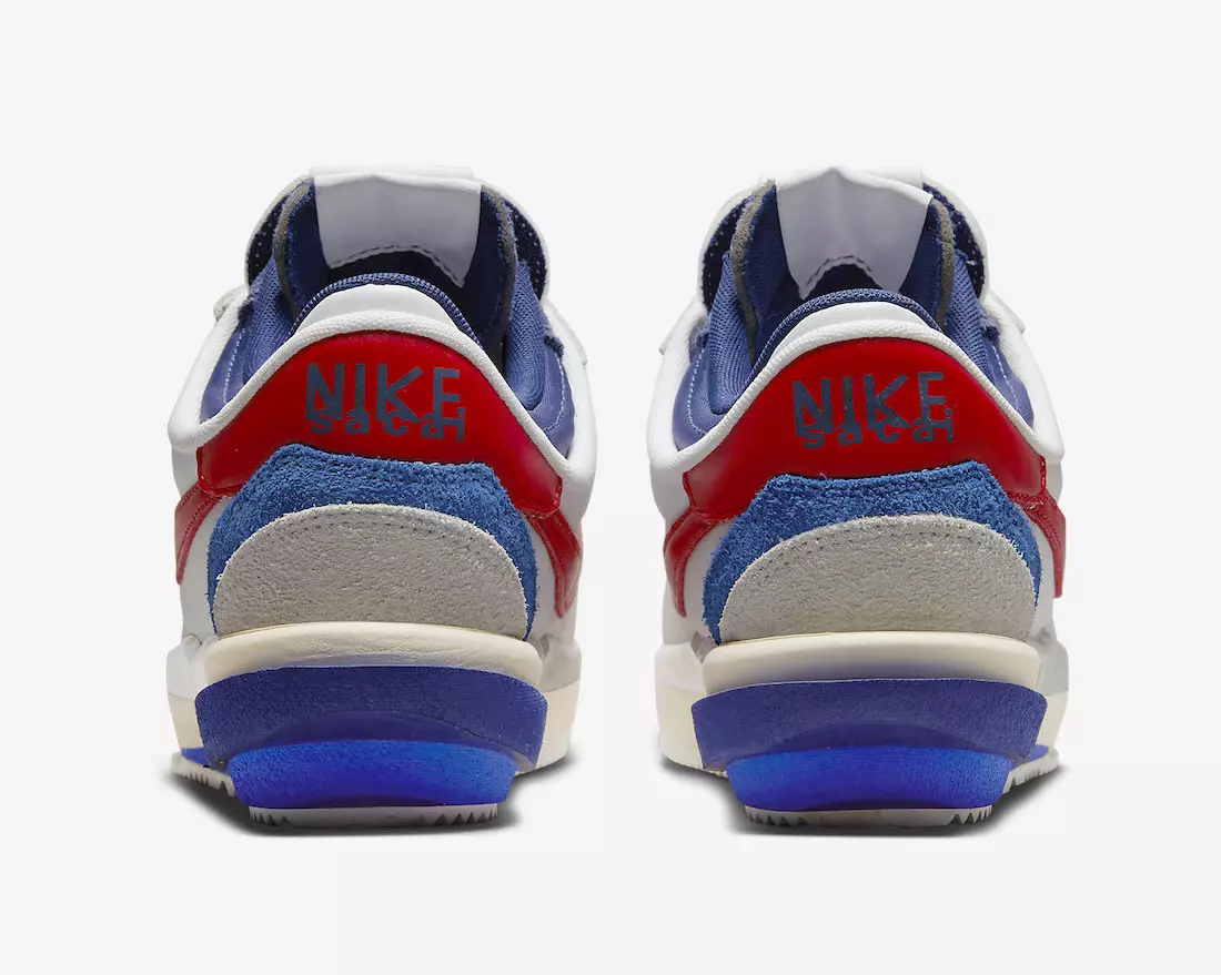 Sacai Nike Cortez 4.0 White Varsity Red Royal DQ0581-100 väljalaskekuupäev