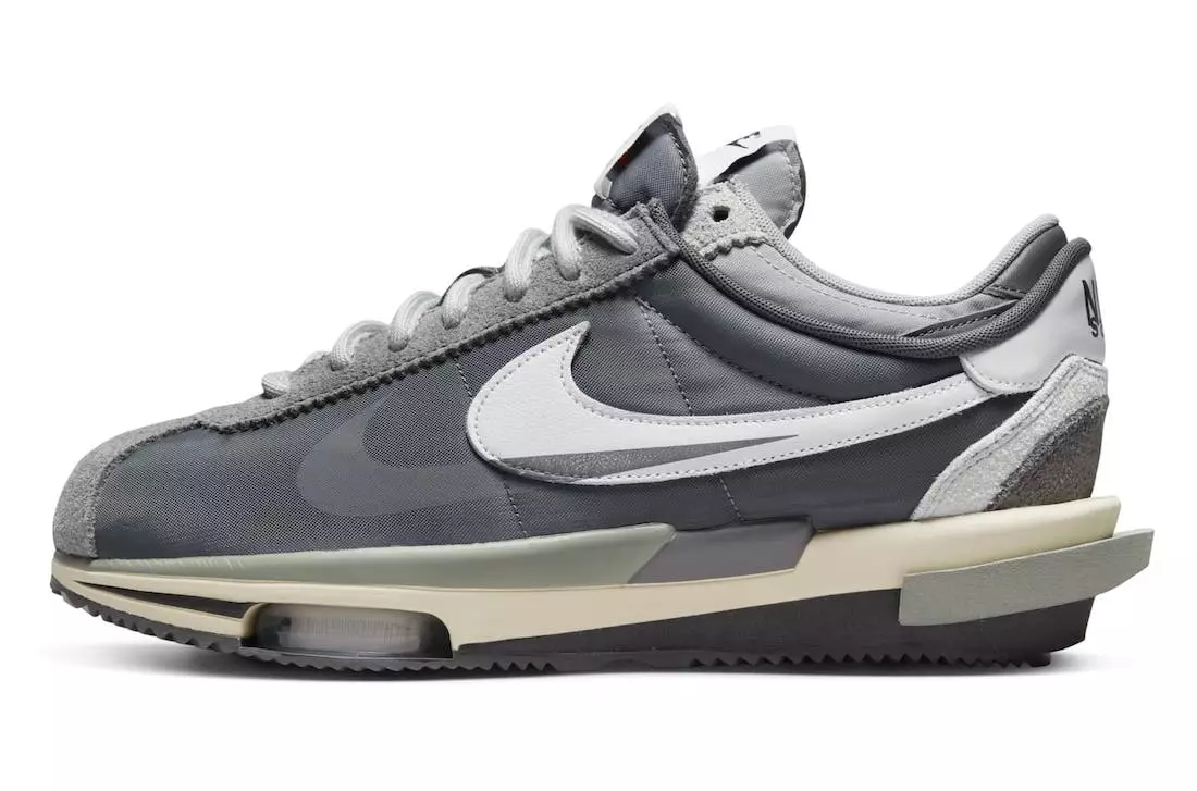 Sacai Nike Cortez Grey DQ0581-001 रिलीज़ की तारीख