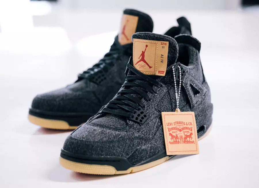 Levis Air Jordan 4 Denim Black