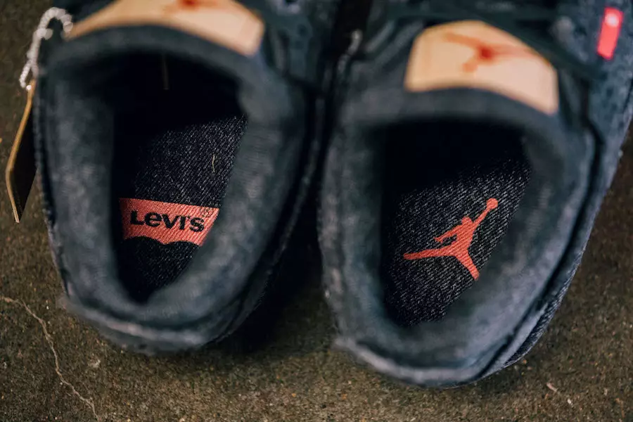 Levis Air Jordan 4 Denim Crna