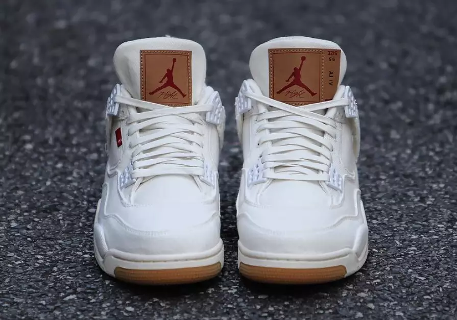 White Levis Air Jordan 4 מחיר תאריך יציאה