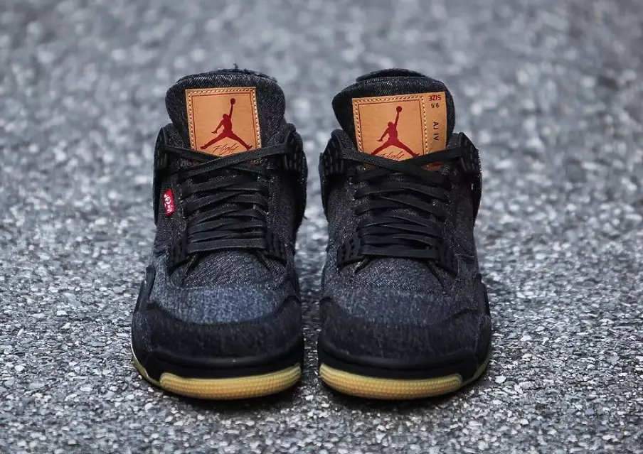 Svart Levis Air Jordan 4 Utgivelsesdato Pris