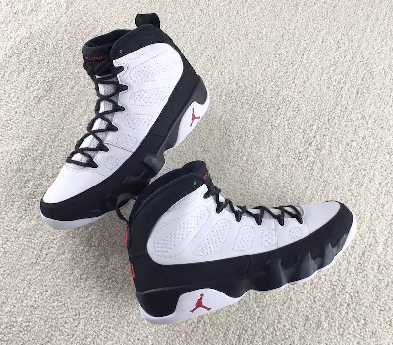 Air Jordan 9 Retro OG Svartur Hvítur Rauður