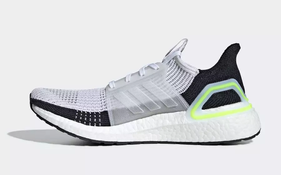 Adidas Ultra Boost 2019 White Black Volt EF1344 Išleidimo data