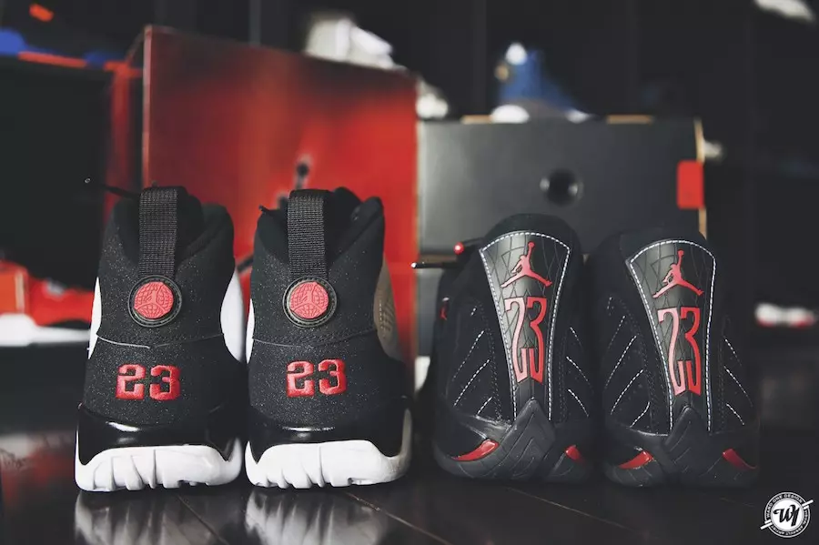 Air Jordan 14 CDP შავი წითელი 2008 წელი