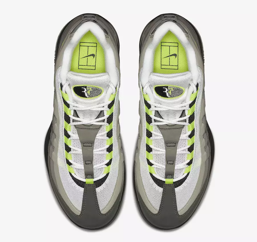 NikeCourt Vapor RF Air Max 95 Neón AO8759-078