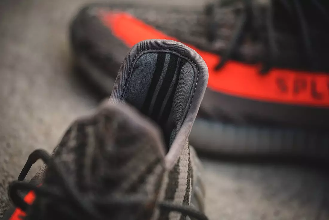 Adidas Yeezy 350 Treisiú V2 Beluga Gréine Dearg