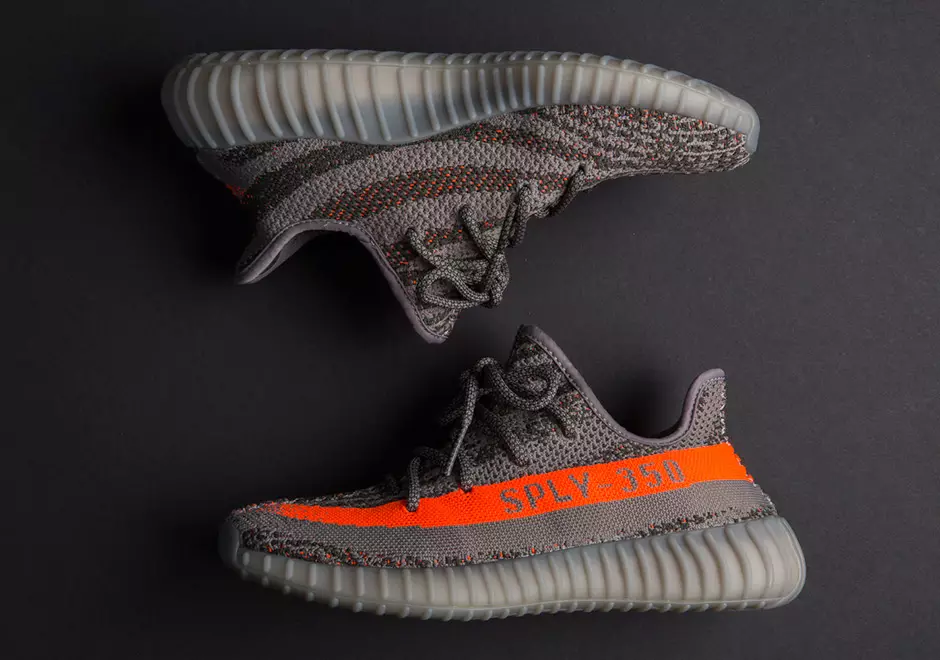 Yeezy 350 V2 Sól Rautt Stál Grár Beluga