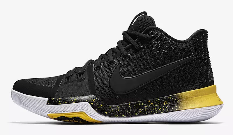 Nike Kyrie 3 Black Yellow 852395-901 Release Date Side