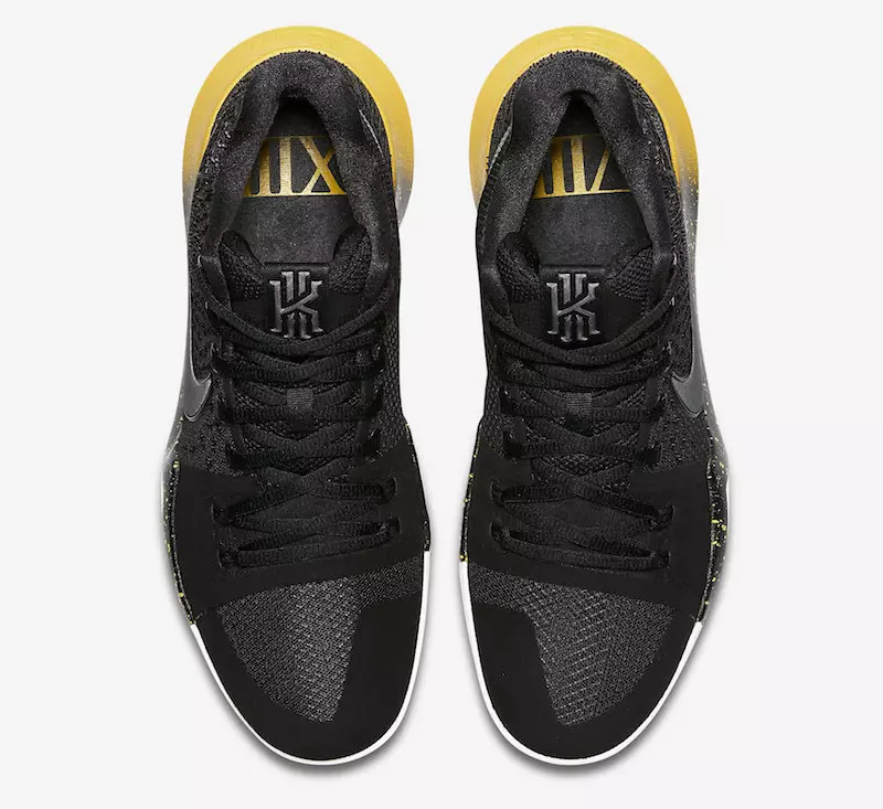 Nike Kyrie 3 Black Yellow 852395-901 Izlaišanas datums