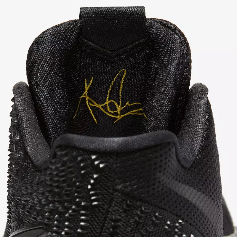 Nike Kyrie 3 Preto Amarelo 852395-901 Data de lançamento Língua