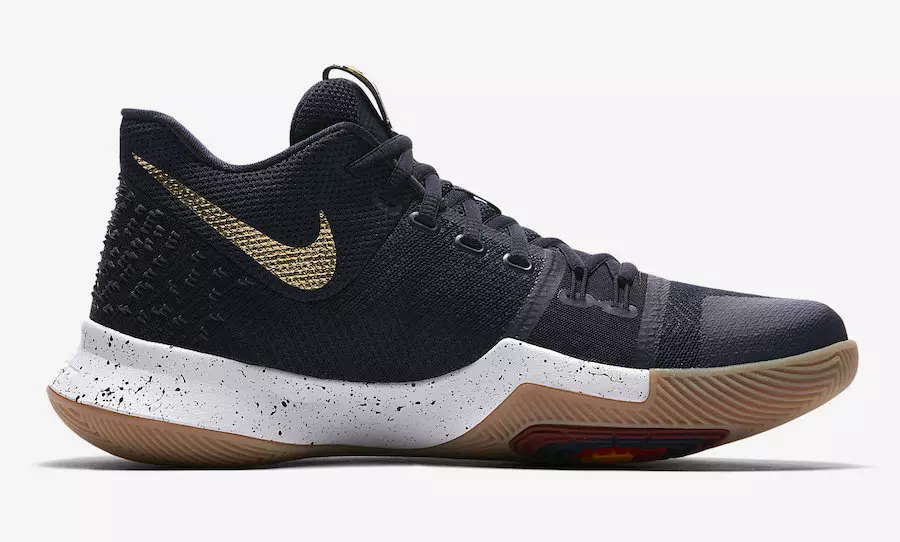 Nike Kyrie 3 қара металл алтын 852395-400