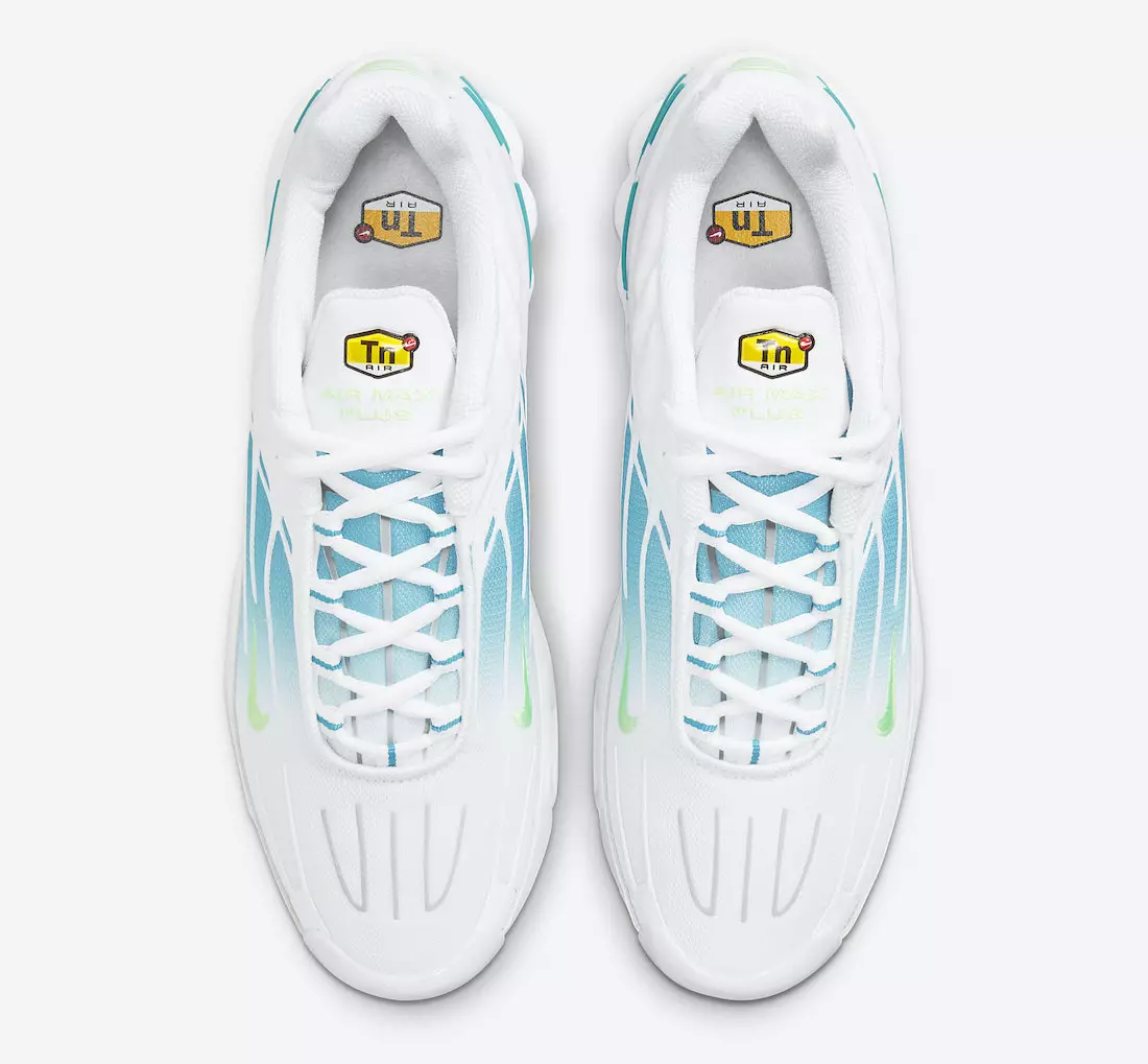 Nike Air Max Plus 3 White Blue Volt DM2835-100 Թողարկման ամսաթիվ