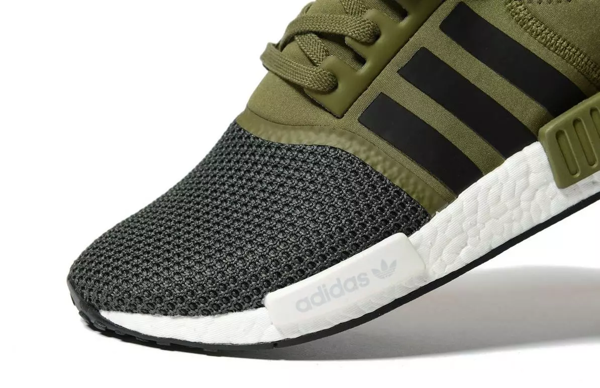 adidas NMD R1 올리브 그린 메시 토