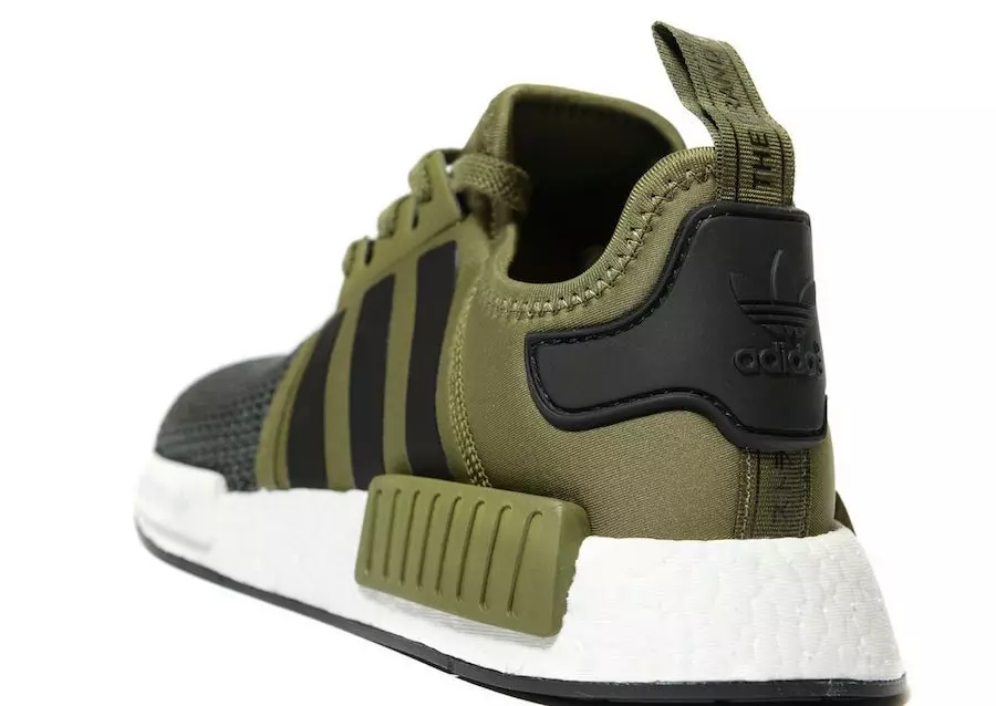 adidas NMD R1 Zehenkappe aus olivgrünem Mesh