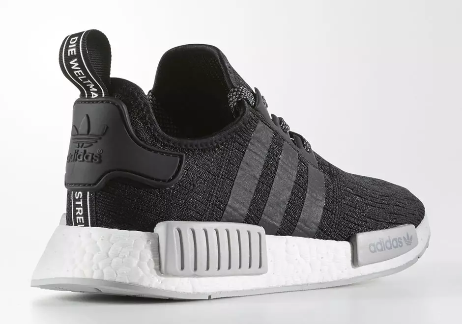 adidas NMD R1 Schwaarz Grey Faarf: Kär Schwaarz / Grey Zwee-Schong Wäiss Style Code: CQ0759 Verëffentlechungsdatum: Summer 2017 Präis: $ 130