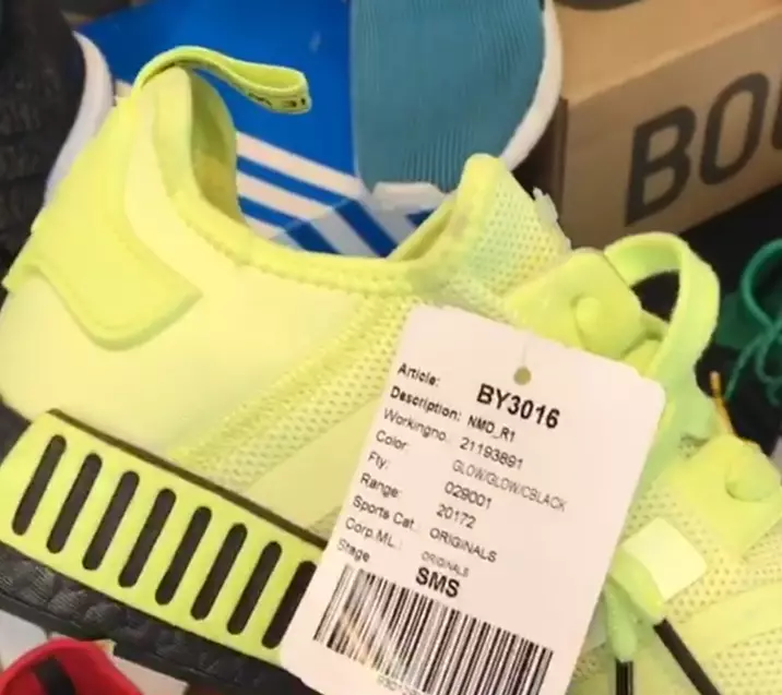 adidas NMD R1 Glow Volt Sort BY3016