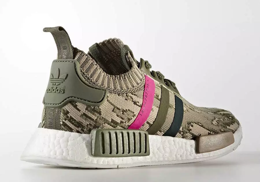 adidas NMD R1 Primeknit Camo Verdes Rosas BY9864