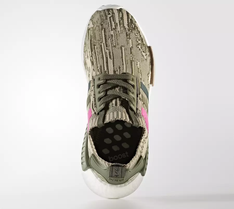 adidas NMD R1 Primeknit Camo Verde Rosa BY9864