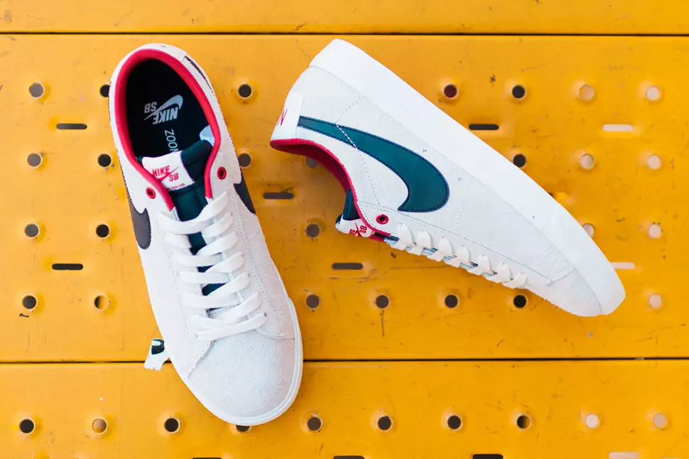 Nike SB Blazer Düşük GT Beyaz Obsidyen Kırmızısı